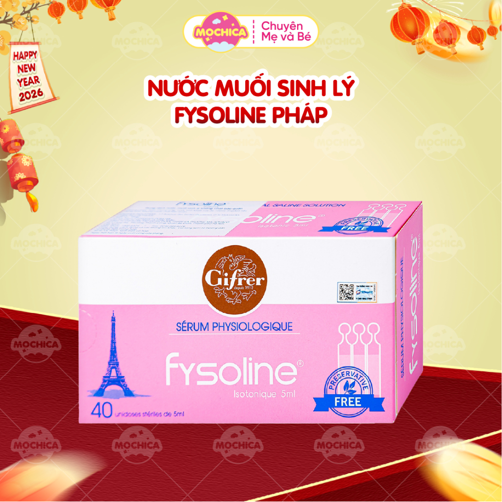 Nước muối sinh lý Fysoline Pháp - Vệ sinh mắt, mũi, miệng _Mochica