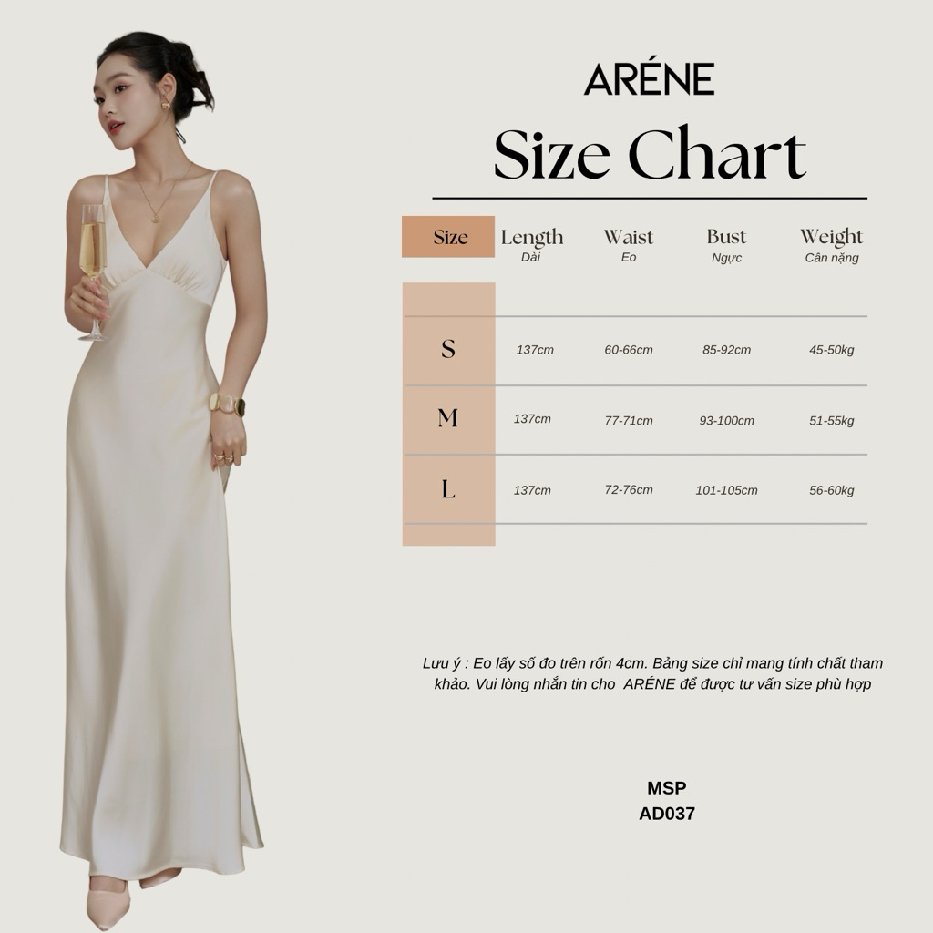 Đầm lụa / váy lụa cổ V gợi cảm quyến rũ ARÉNE AD037 | BigBuy360 - bigbuy360.vn
