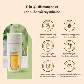 KADONIA Máy Xay Sinh Tố Cầm Tay Mini JUICER Dung Tích 340ml Cốc Xay Sinh Tố Du Lịch Nhỏ Gọn Sử Dụng Pin 4000mAh