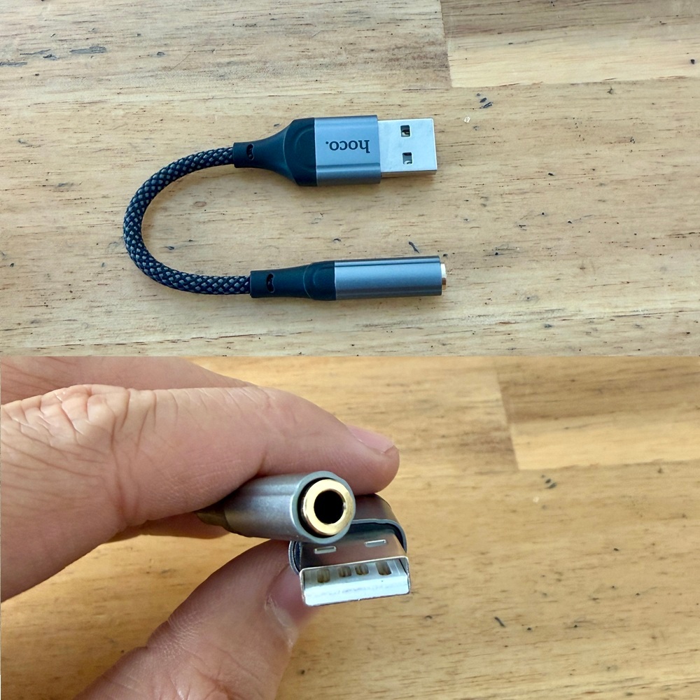 Jack chuyển USB-A to 3.5 Hoco LS36 usb sound dùng cho PC/ Laptop -Bảo Hành 3 tháng | BigBuy360 - bigbuy360.vn