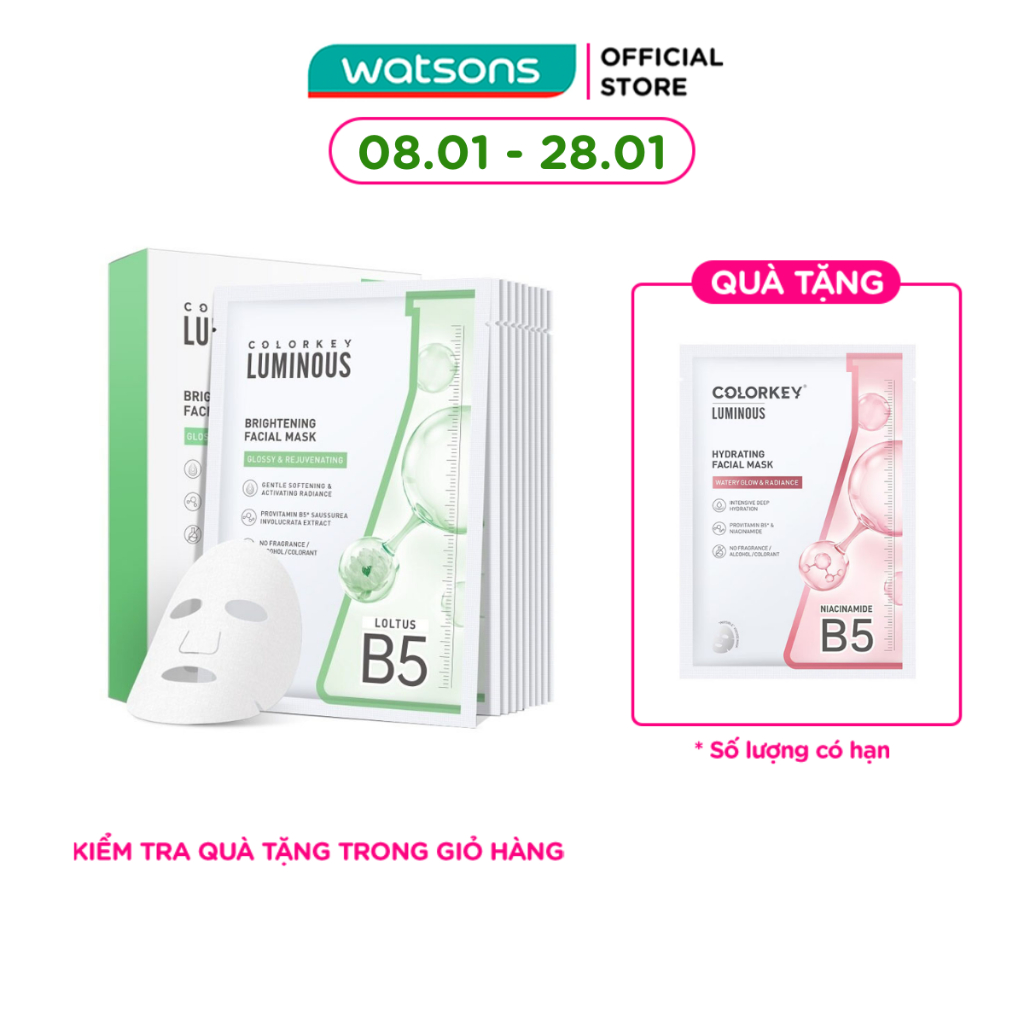 Mặt Nạ Colorkey Luminous Brightening 25ml x 10pcs