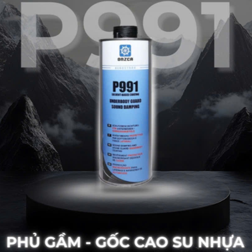 Sơn Phủ Gầm Gốc Dầu Onzca P991 Chống Gỉ Sét Chai 1 Lít Màu Đen