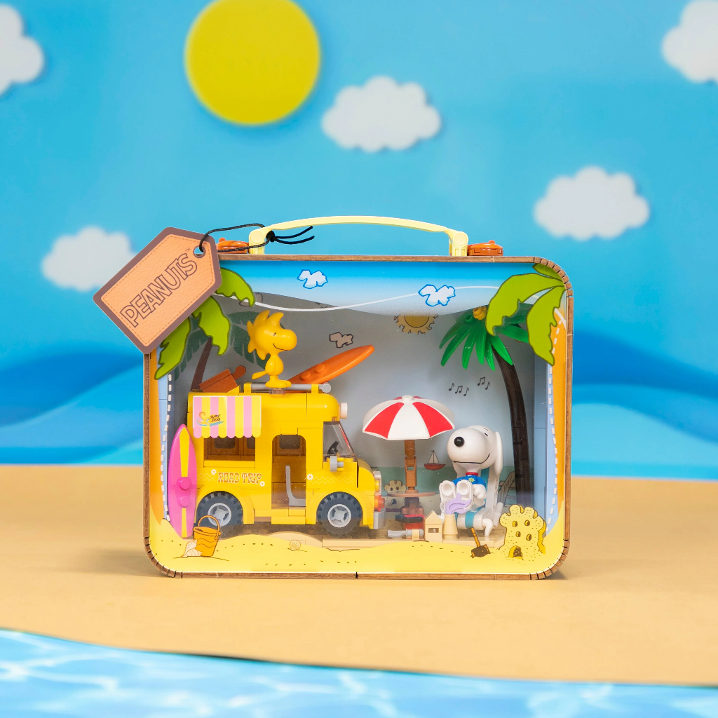 Đồ chơi lắp ráp Peanuts Snoopy Pantasy - Mô hình vali du lịch Snoopy's Suitcase chính hãng