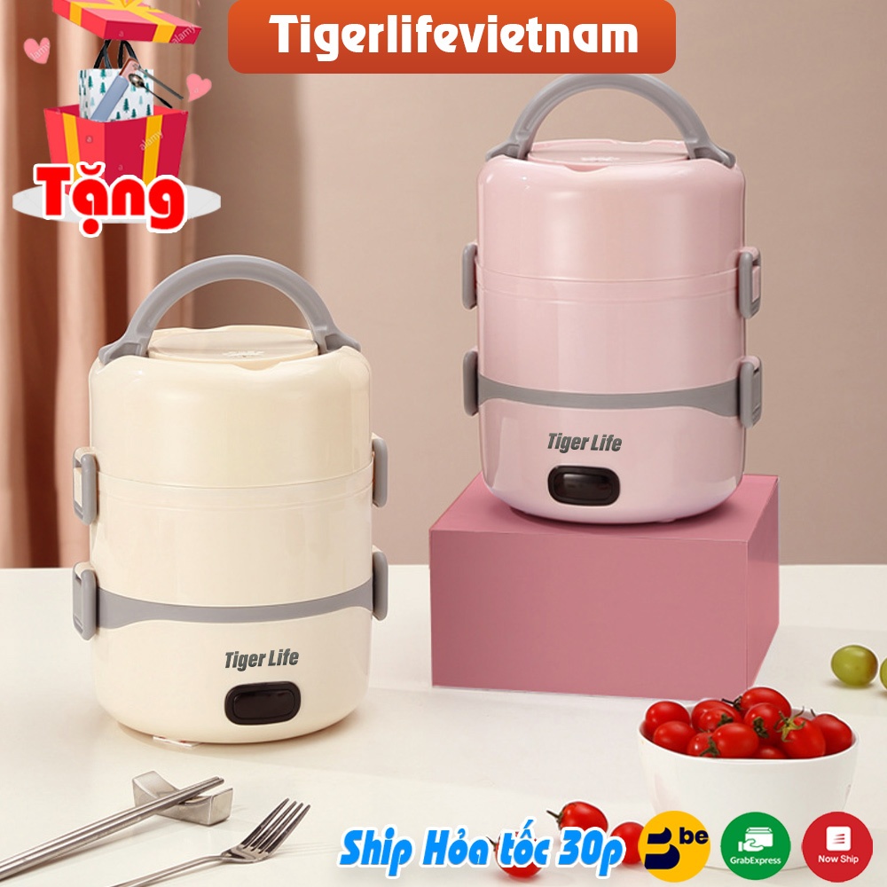 Hộp Cơm cắm điện CAO CẤP Hâm và Nấu cơm Inox 3 Tầng, Hộp cơm cắm điện Làm Nóng Siêu Tốc Tặng Full đồ
