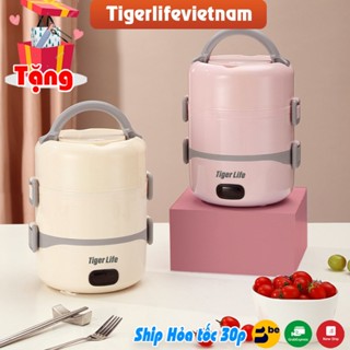 Hộp Cơm cắm điện CAO CẤP Hâm và Nấu cơm Inox 3 Tầng, Hộp cơm cắm điện Làm Nóng Siêu Tốc Tặng Full đồ