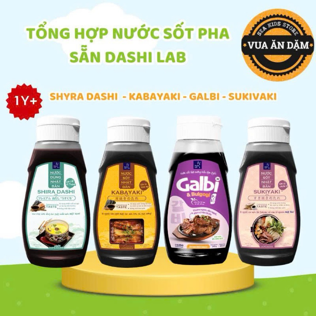 [DATE MỚI] Tổng Hợp Các Loại Nước Sốt cho bé KABAYAKI-DASHI SHYRA-GALBI-SUKIYAKI Dashi Lab-Dành Cho 