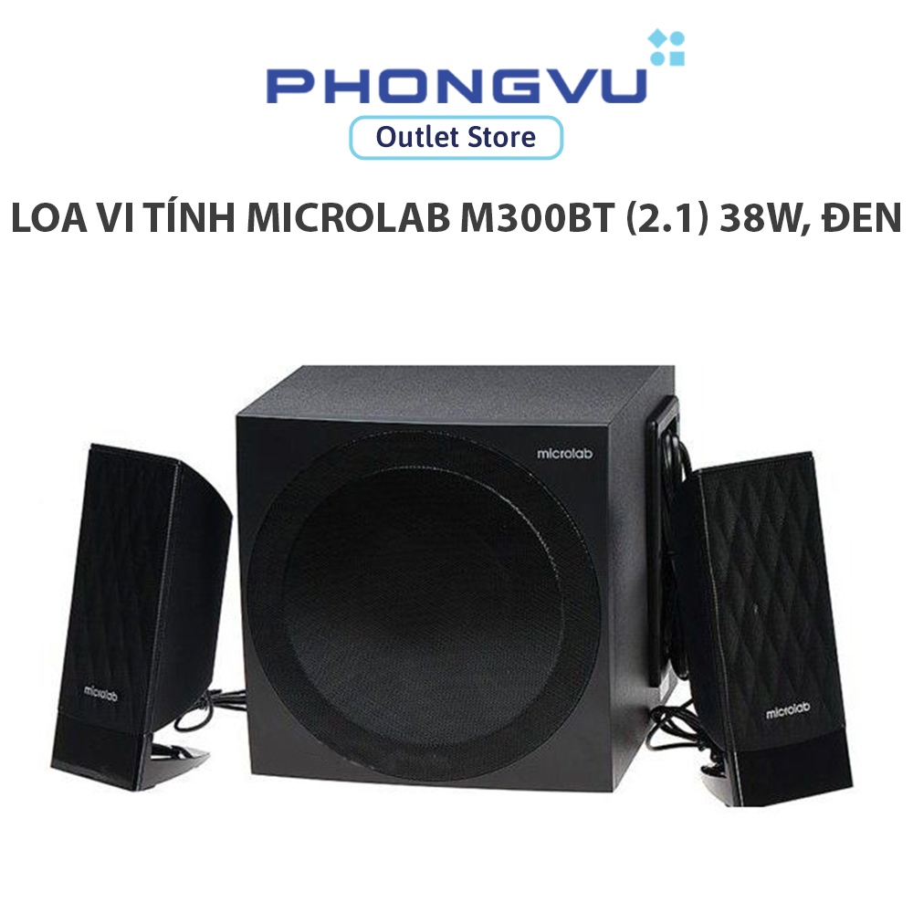Loa vi tính Microlab M300BT (2.1) 38W, Đen - Bảo hành 12 tháng