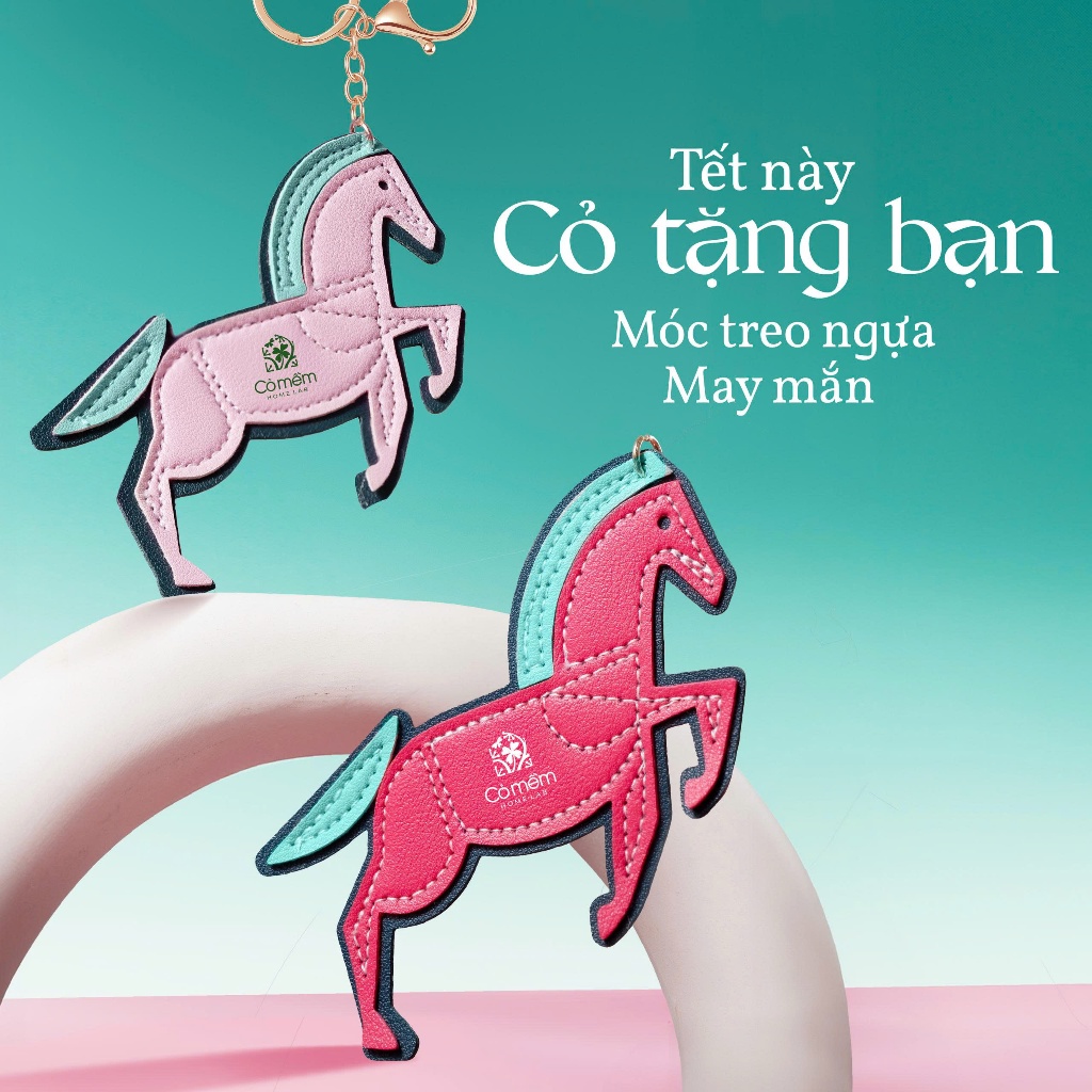 [Màu ngẫu nhiên]Charm Ngựa May Mắn Cỏ Mềm - Phụ Kiện Trang Trí Túi Xách, Balo, Móc Khoá Dễ Thương Ý Nghĩa Tết 2026