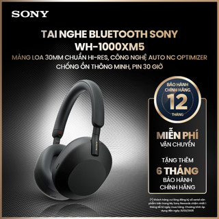 Tai nghe bluetooth Sony WH-1000XM5 màng loa 30mm chuẩn Hi-Res, công nghệ Auto NC Optimizer chống ồn