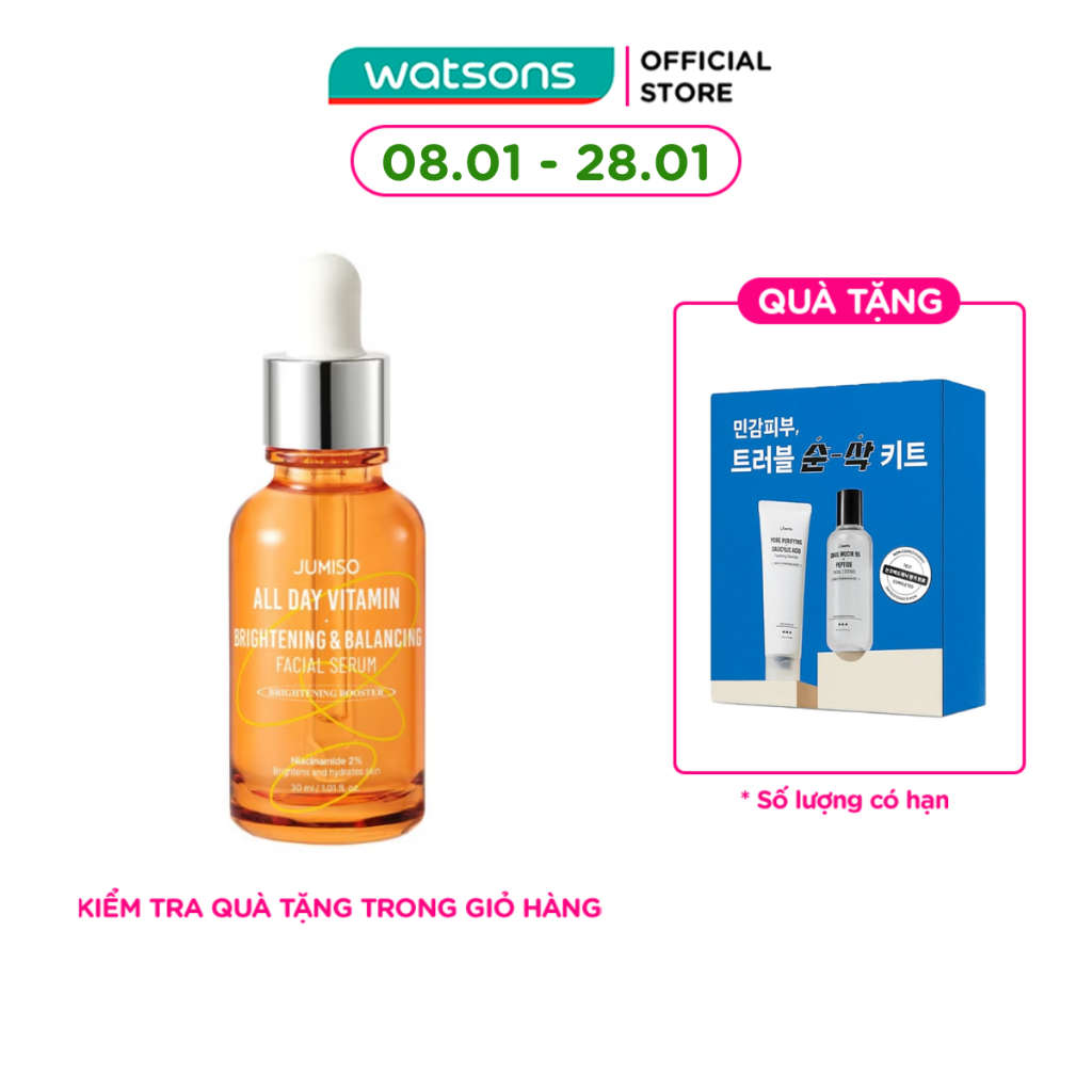 Tinh Chất Dưỡng Sáng Jumiso All Day Vitamin Brightening & Balancing Facial Serum 30ml