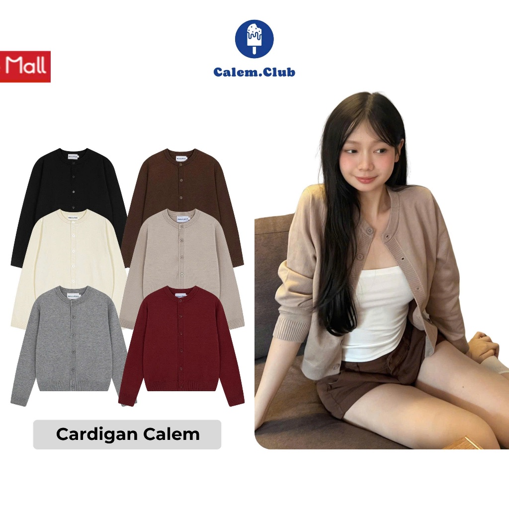 Calem Club- Áo khoác Cardigan SIMPLE Ver 1 chất len mịn Premium form unisex nam nữ thu đông phong cá