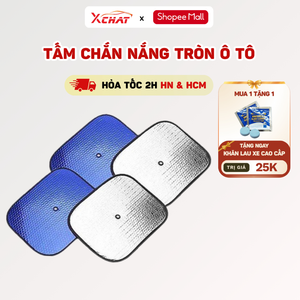 Tấm chắn nắng tròn ô tô XCHAT