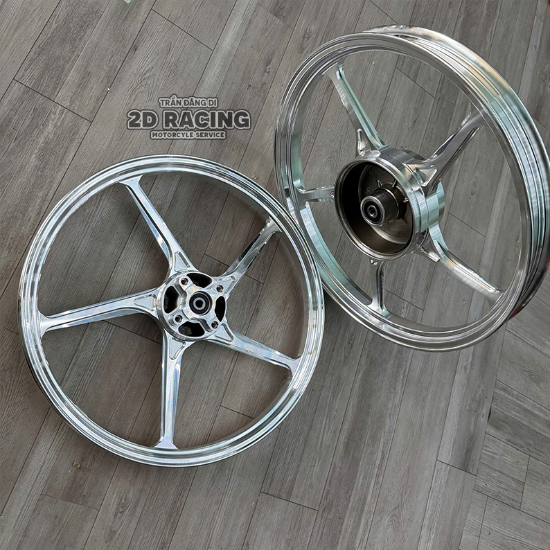 Mâm CNC Crom Sirius Wave Future Exciter 2010 - 5 Cây CNC Phụ Kiện Xe Máy