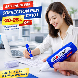 [Xả kho] Set 03 cây bút xóa nước dung tích 7/12ml, mau khô, viết được trên nhiều bề mặt | Stacom CP101, CP107