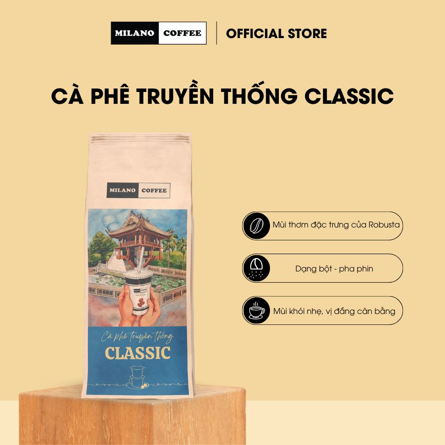 Cà phê đá truyền Thống Classic 250g Milano Coffee