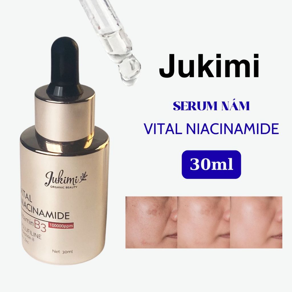 Serum nám Jukimi 30ml Vital Niacinamide cải thiện nám, tàn nhang, se khít lỗ chân lông