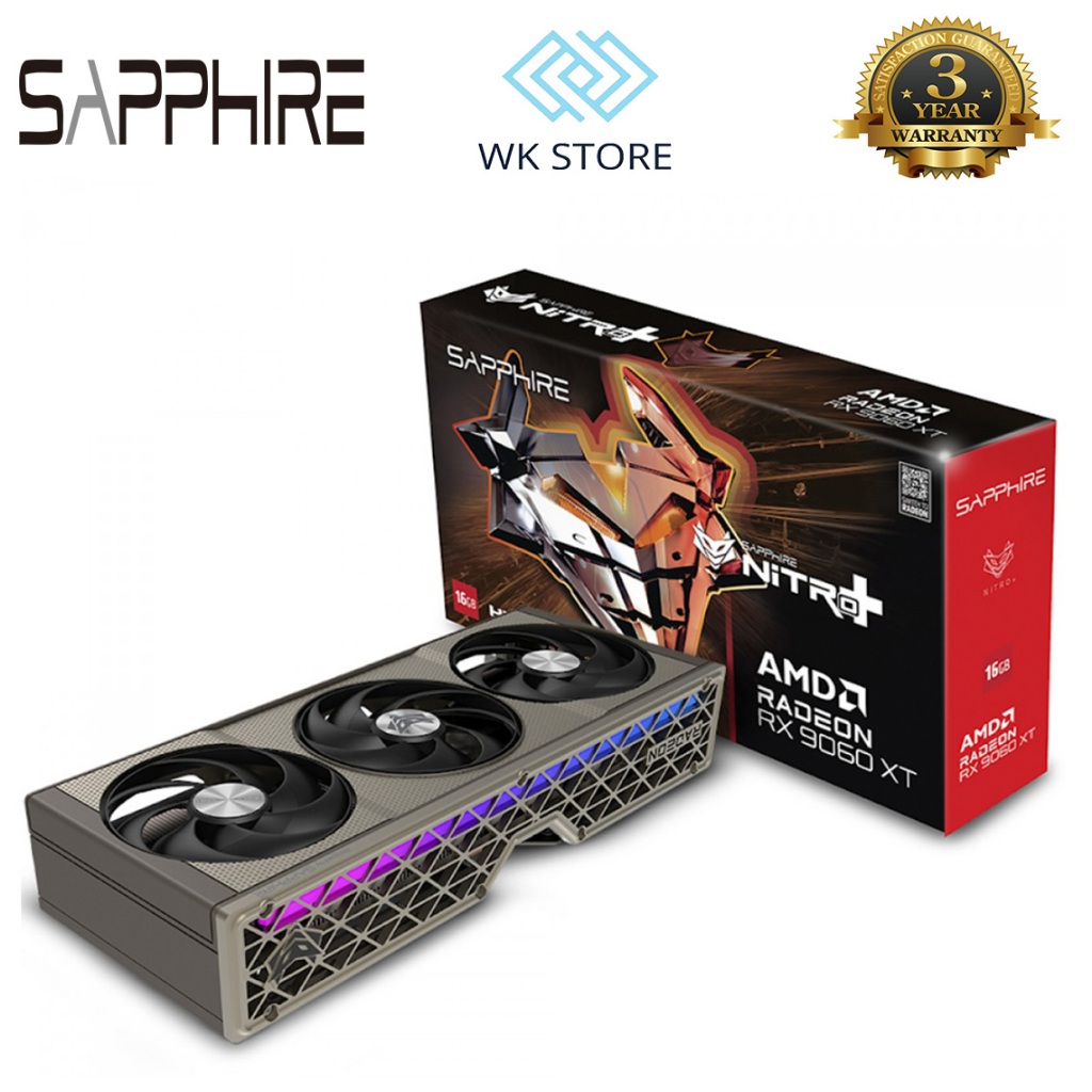 VGA SAPPHIRE NITRO+ RX 9060 XT GAMING OC 16GB GDDR6 Mới, Bảo Hành 36 Tháng