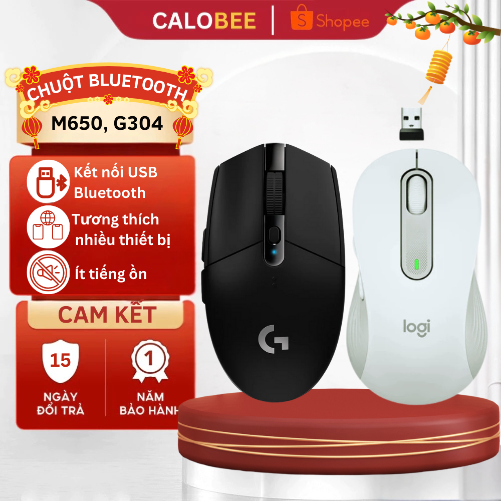 Chuột không dây Logitech Signature M650/G304/G102 - Giảm Ồn, Tùy Chỉnh Các Nút - giảm ồn, USB, Tùy C
