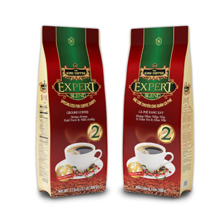 Cà Phê KING COFFEE Rang Xay Expert Blend 2 Pha Phin - Túi 500g - Đặc chế dành cho Quán Cà Phê
