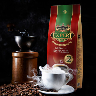 Cà Phê KING COFFEE Rang Xay Expert Blend 2 Pha Phin - Túi 500g - Đặc chế dành cho Quán Cà Phê