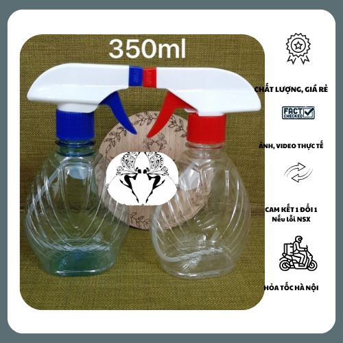 5 Chai nhựa xịt kính 350ml