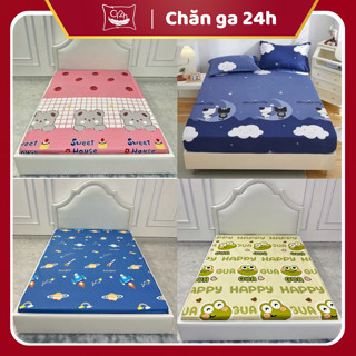 Ga Chống Thấm Cotton Hàn Quốc Nằm Không Nóng Bí, Sột Soạt, Nhiều Mẫu Hoạt Hình Và Kích Thước