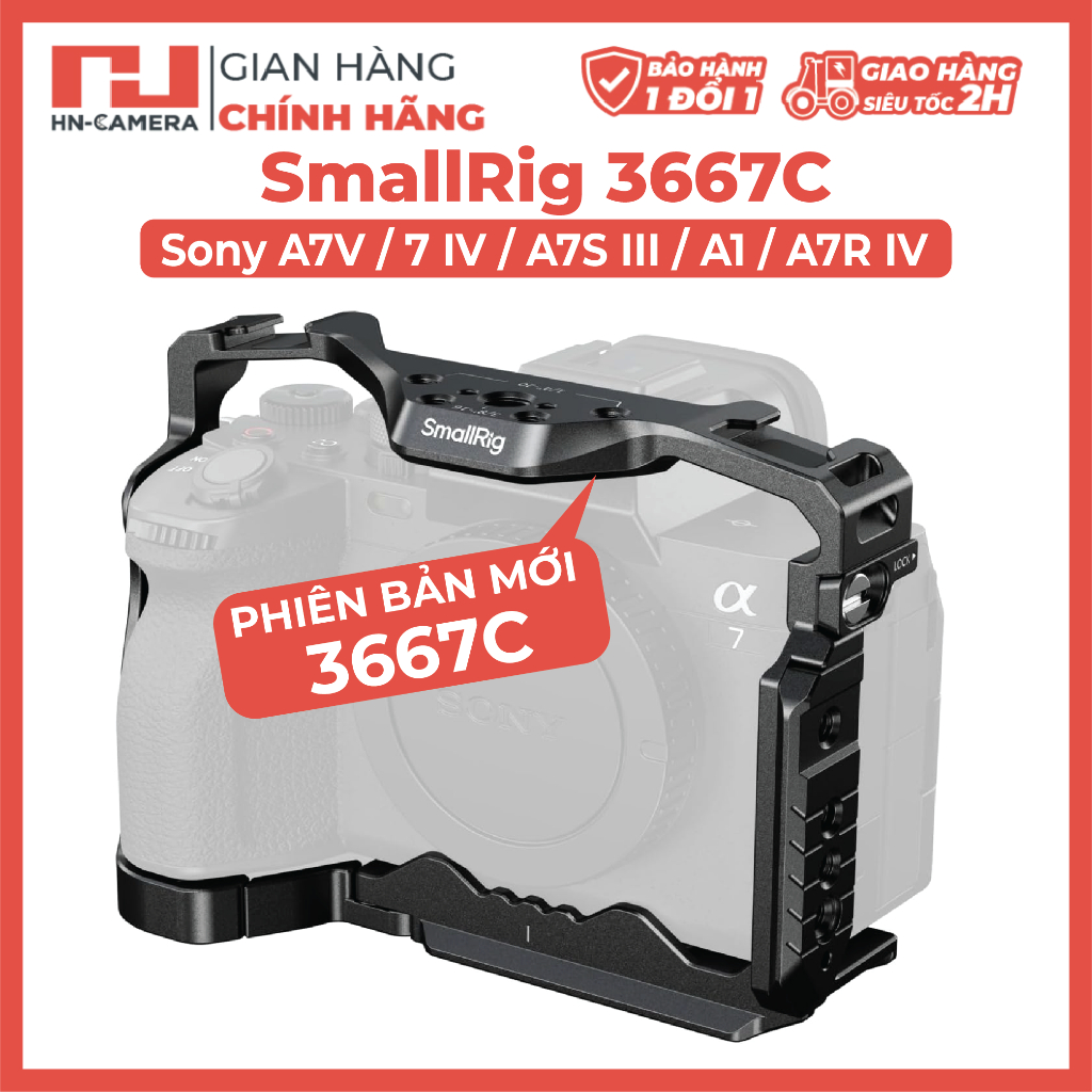 SMALLRIG Camera Cage for Sony A7V /  A7RV A7IV / A7SIII / Alpha 1 3667B /3667C ( Bản mới)