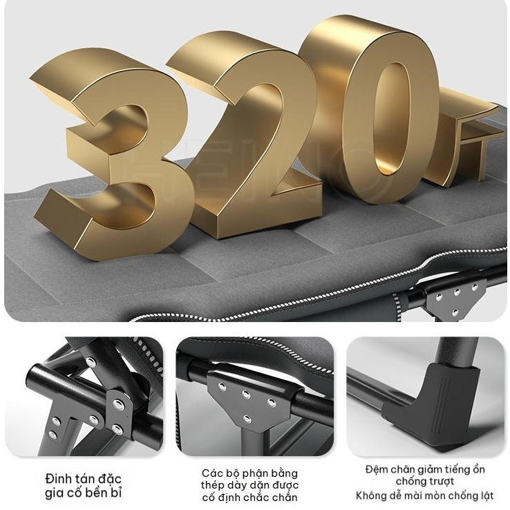 HEINO Giường Xếp Văn Phòng Có Đệm Giường Gấp Gọn Đa Năng Khung Phủ Sơn Tĩnh điện Hàng Cao Cấp | BigBuy360 - bigbuy360.vn