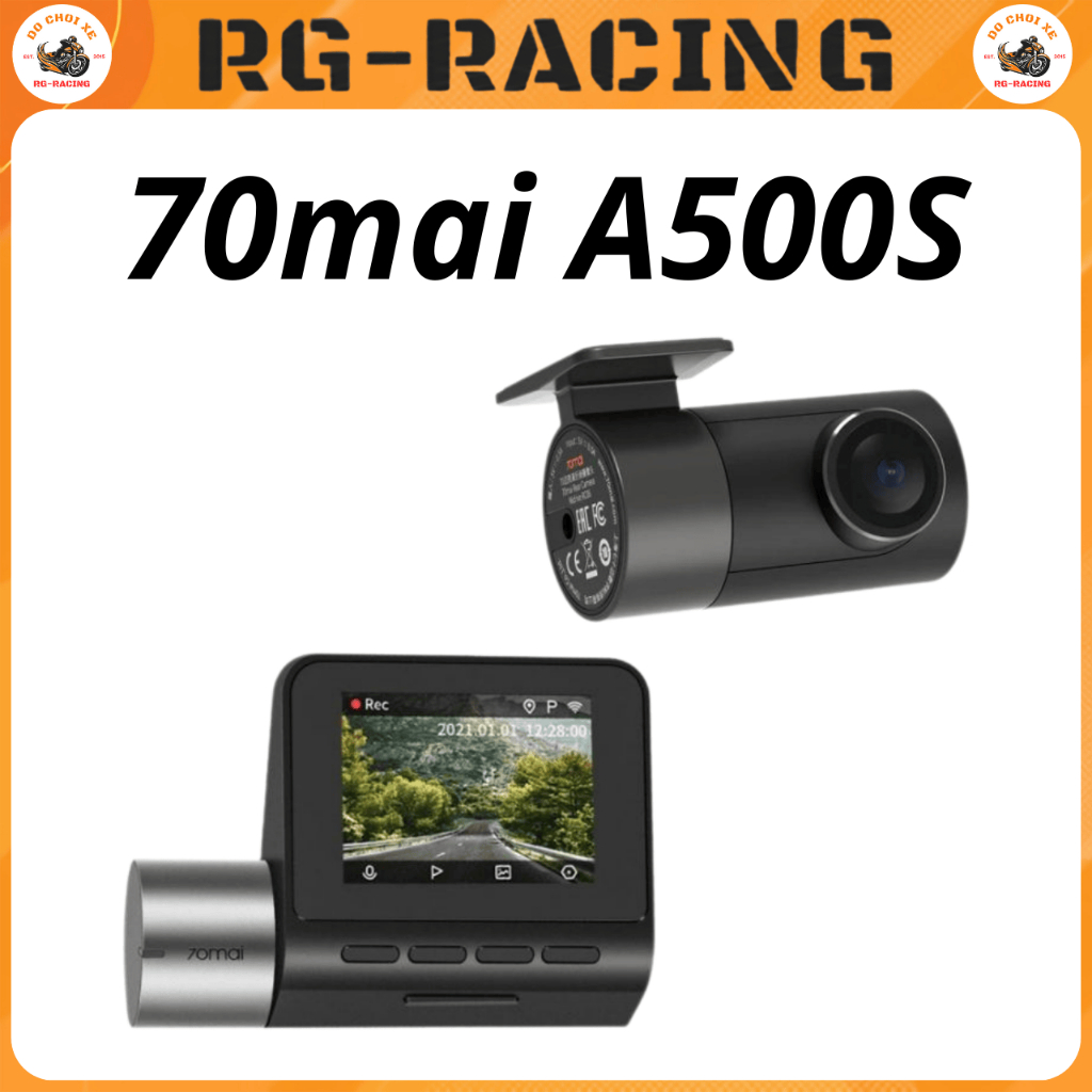 Camera Hành Trình 70mai A500S 2.7K 1944P GPS ADAS Ghi Hình Trước Sau