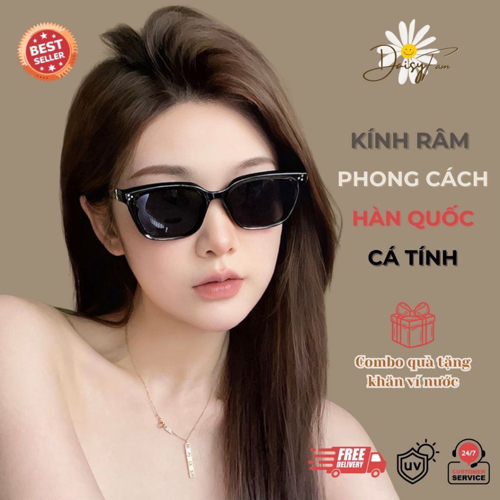 Kính râm mắt mèo chống tia UV thời trang cá tính hàn quốc chống nắng bảo vệ mắt toàn diện kính mắt kính chụp hình tết