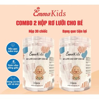 [Top Value] Combo 2 Hộp Tưa Lưỡi - Rơ Lưỡi 30 Que Cho Bé Emma Kids