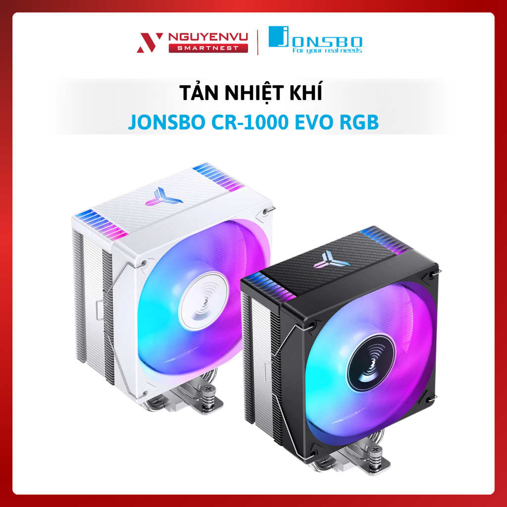 Tản Nhiệt Khí Jonsbo CR-1000 EVO RGB (CR1000 EVO Black/ White) | HÀNG CHÍNH HÃNG | BẢO HÀNH 12 THÁNG