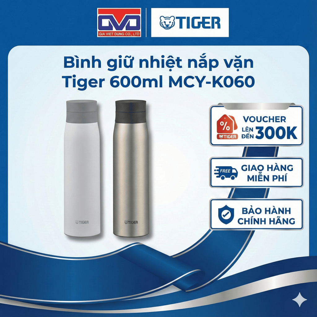 Bình giữ nhiệt lưỡng tính Tiger 600ml MCY - K060 - Công nghệ chống bám bẩn và khử mùi