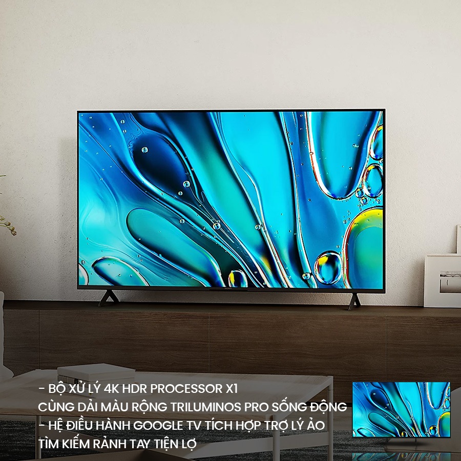 Tivi Sony 50 inch 4K K-50S30 New 2024, Google TV, viền mỏng, 4K HDR Processor X1, Dolby Vision | BigBuy360 - bigbuy360.vn