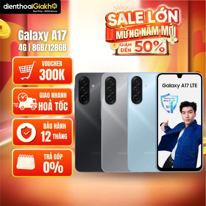 [Chưa Kích] Điện Thoại Samsung Galaxy A17 4G (8GB/128GB) Chính Hãng, Bảo Hành 12 Tháng