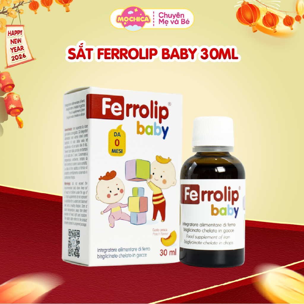 Sắt Ferrolip Baby 30ml nhập khẩu chính hãng Italia _Mochica