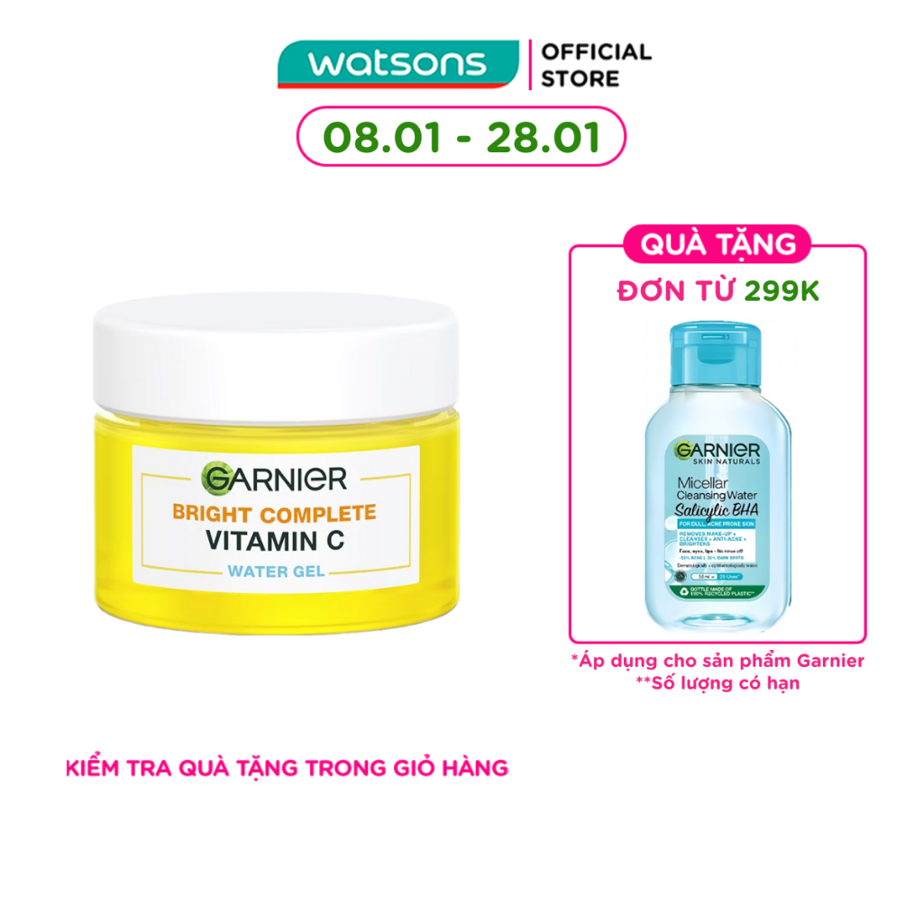 Gel Dưỡng Da Garnier Bright Complete Vitamin C Water-Gel 50ml