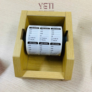 Tem dán nhà thuốc - chia liều dùng in sẵn cuộn 1000 tem, 2000 tem nhiều màu