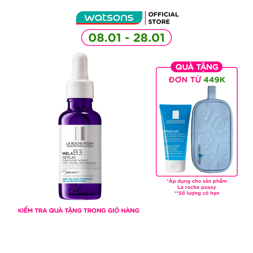 Serum La Roche Posay Dưỡng Sáng Mờ Thâm Nám Mela B3 30ml