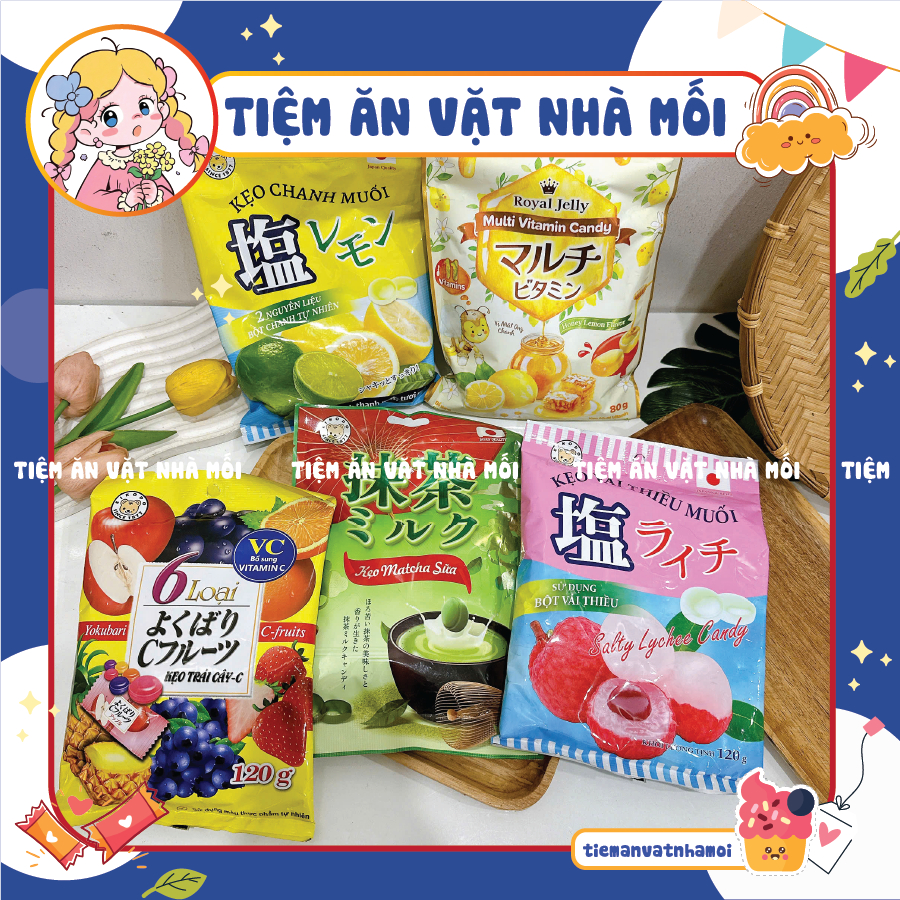 Kẹo ngậm trái cây các vị Eikodo Nhật Bản - Kẹo Eikodo bộ 5 vị thơm ngon