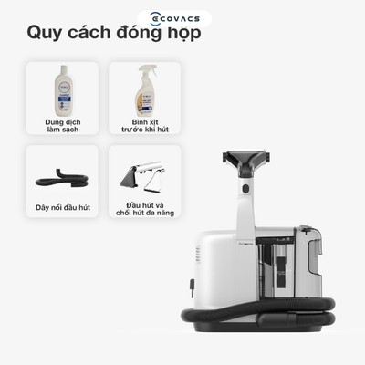 Tineco iCarpet Spot Máy giặt thảm | Công suất 300W | Đầu hút đa dạng | Làm sạch thảm, sofa, chăn, ga, gối