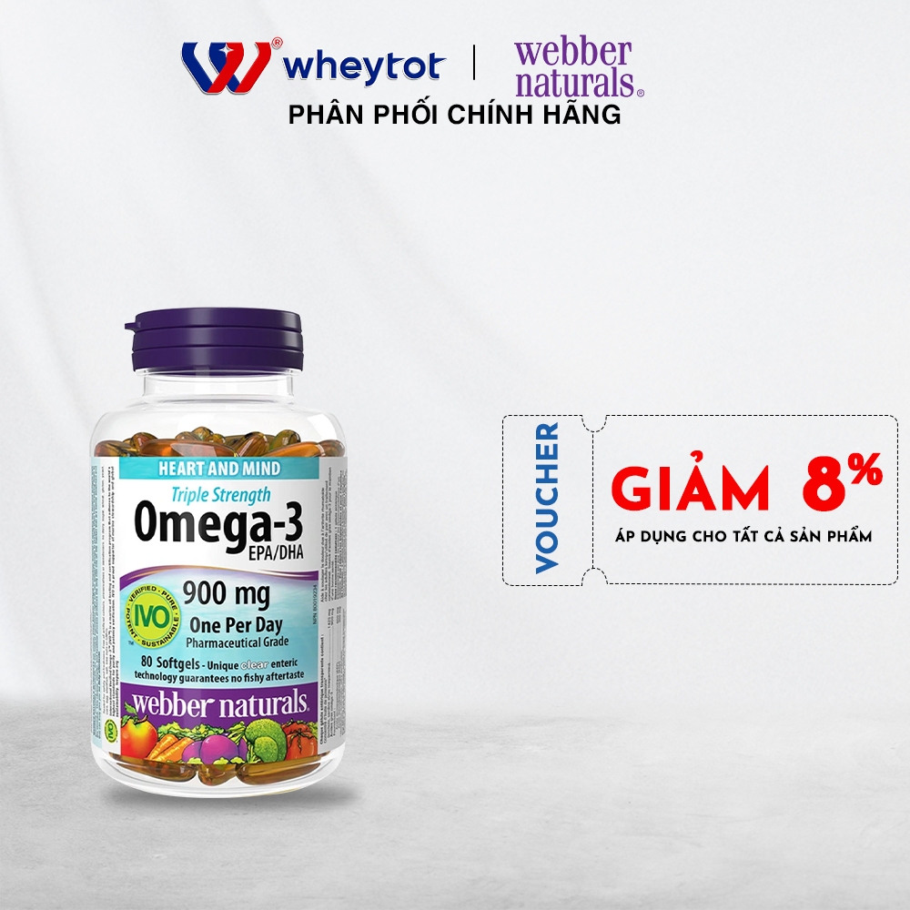 Dầu Cá Webber Naturals Triple Strength Omega-3 900mg