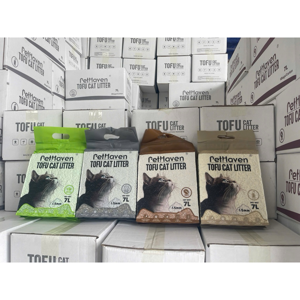 Cát đậu nành Pet Haven siêu vón khử mùi an toàn cho bé - Cát vệ sinh cho mèo Pet Haven