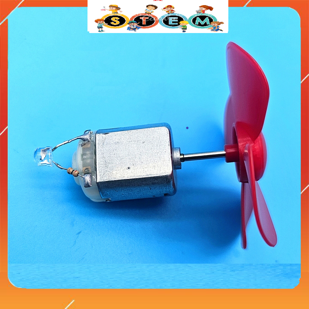 [Stem A-Z][G97] Đồ Chơi STEM - Bộ Năng Lượng Gió Phát Sáng Đèn Nhiều Màu, Động Cơ 130
