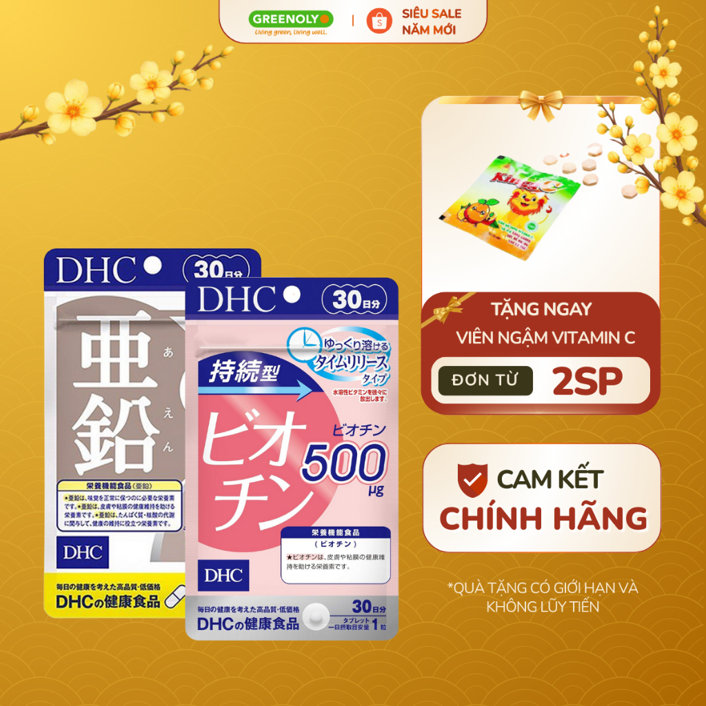 Combo DHC Biotin & Zinc 30 Viên/ 30 Ngày – Ngăn Rụng Tóc, Tóc Dày Khỏe