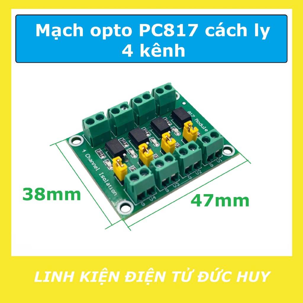 MẠCH OPTO PC817 CÁCH LY 4 KÊNH