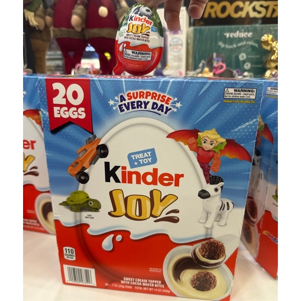 🍫🦓🐢🦏🐠🐻🐸🥚SOCOLA TRỨNG CỦA MỸ KINDER JOY A SURPRISE EVERY DAY 2025 HỘP 20 TRỨNG x 20G (400G)