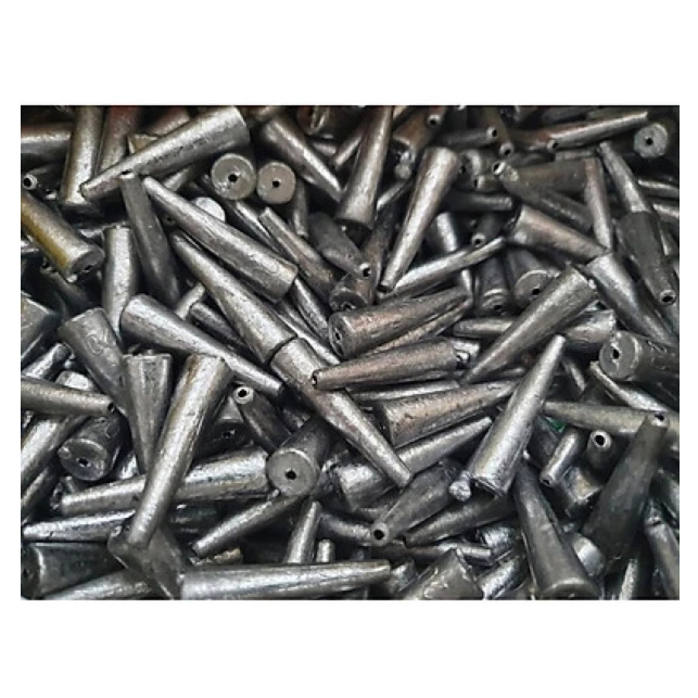 5 cái chì nhọn có lỗ xuyên tâm chì câu lure câu ngâm