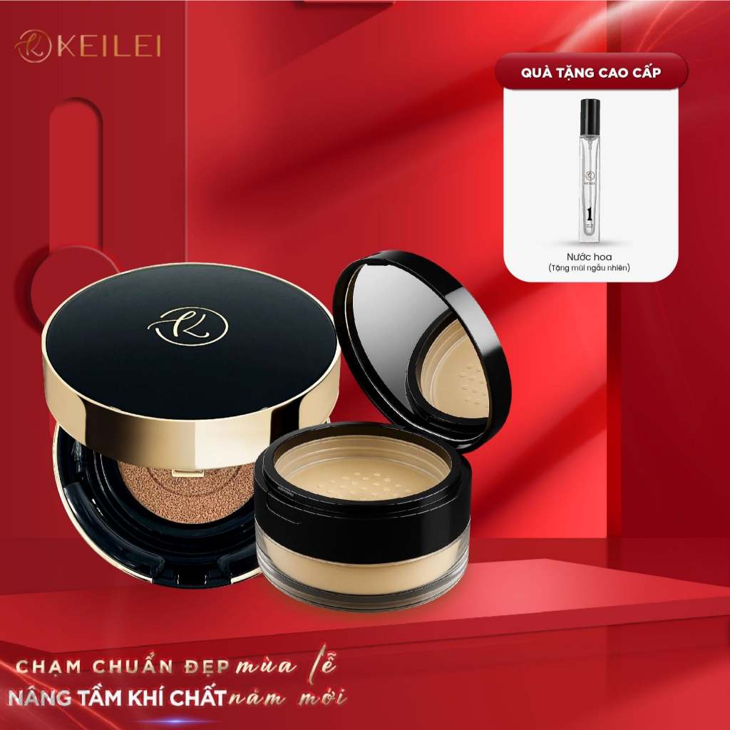 COMBO Makeup Cushion 3IN1 & Phấn phủ kiềm dầu KEILEI - CHỌN: