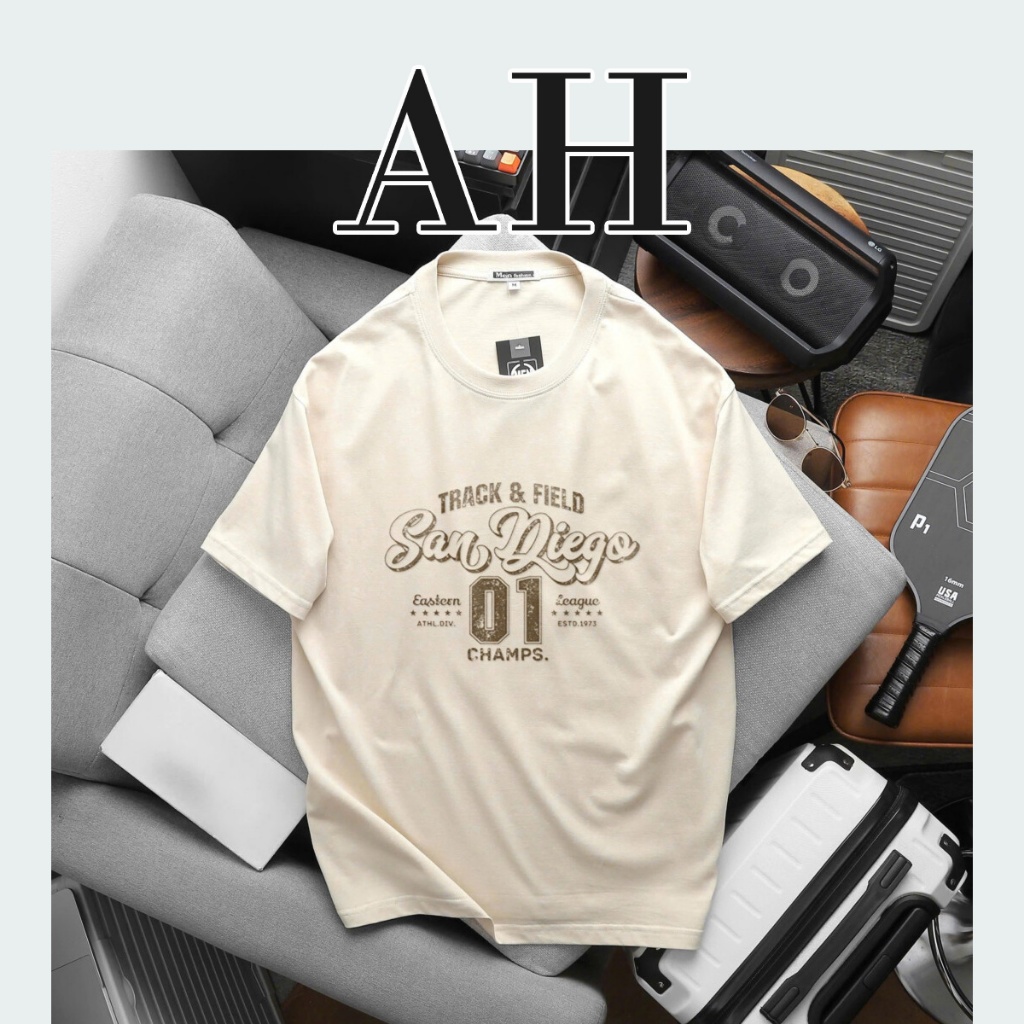 ÁO THUN Unisex Oversize San Diego NAM Nữ CỔ TRÒN Form Rộng Vải Cotton Thời Trang -  | AH STUDIO